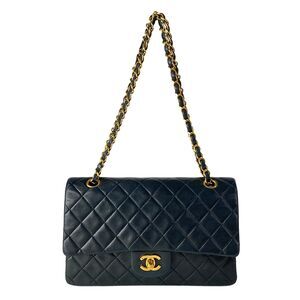 Chanel Double Flap Matelasse Shoulder Bag A01112
